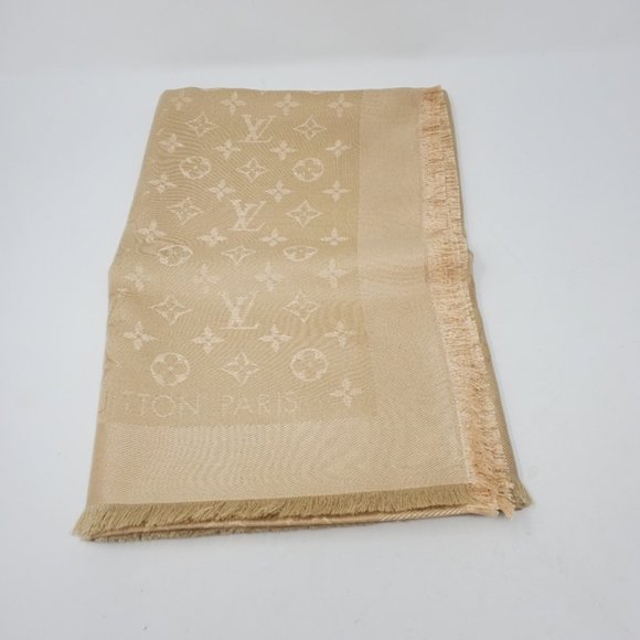 100% Auth Louis Vuitton Shine Monogram Shawl New - Picture 3 of 9